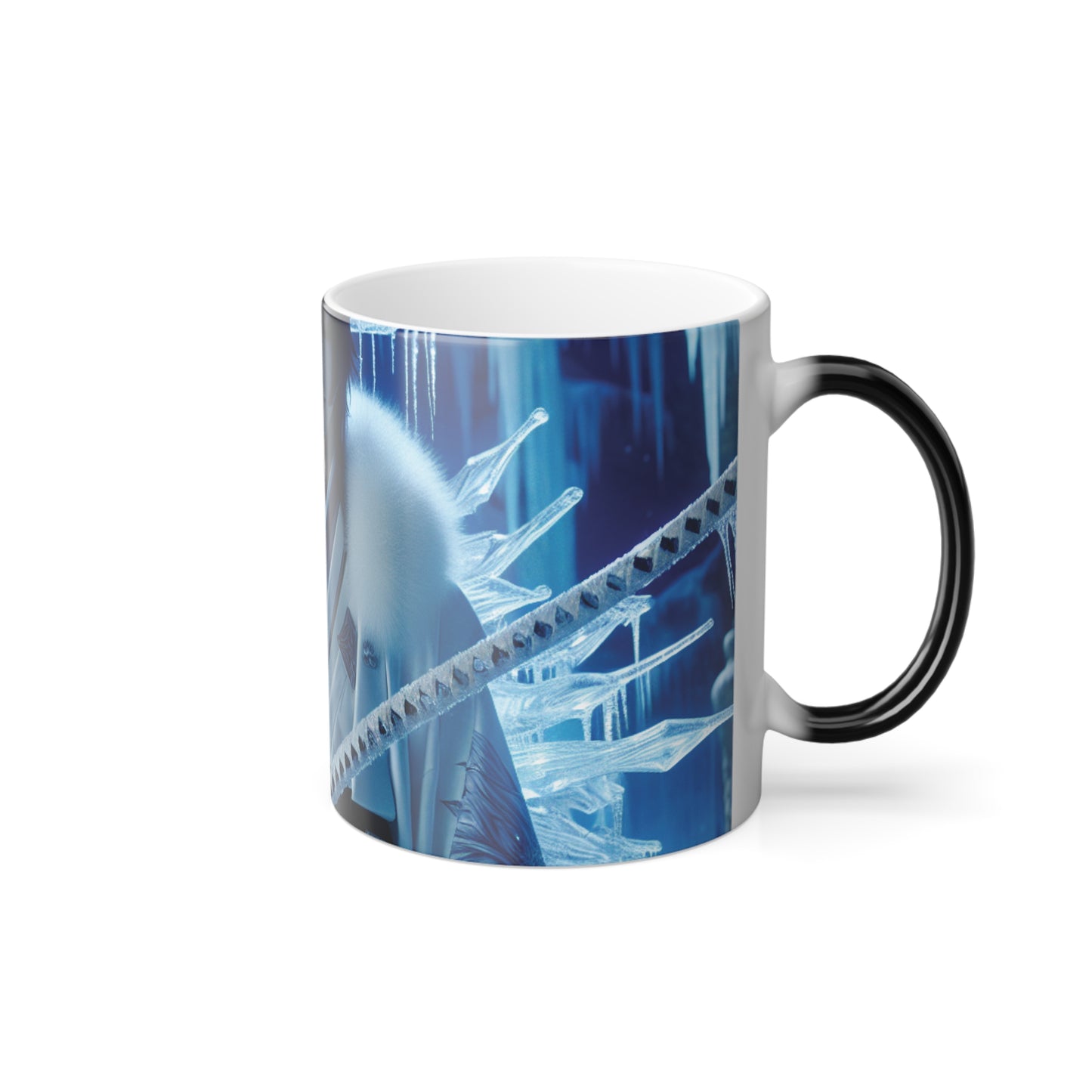 Mug - AI Generated Male Snow Bankai Color Morphing Mug, 11oz